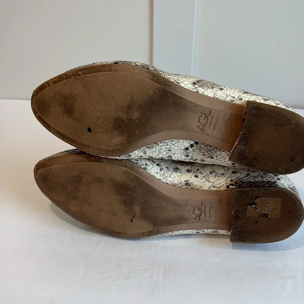 Agl Softy Snakeskin Moc Flats Loafer Made in Italy